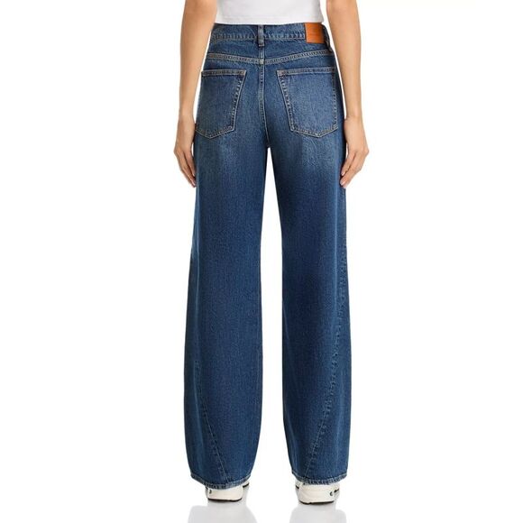 Anine Bing Women's Pants Sz 26 Brie Wide Leg Jeans in Navy - Picture 3 of 11